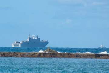Cuatro países participan en ejercicios de desembarco frente a Las Canteras (Foto Antonio Rico)
